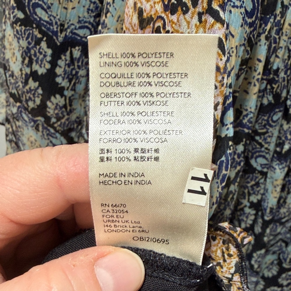 Free People Womens Floral Keyhole Boho Blouse NWOT Open Back Ruffle Fairy XS Top - Picture 9 of 11